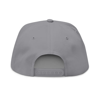 Vanta Sea Embroidered Flat Bill Cap — Palm Tree Cork Patch Snapback Hat