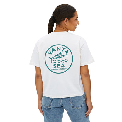 Vanta Sea Boxy Tee — Women's Crop T-Shirt