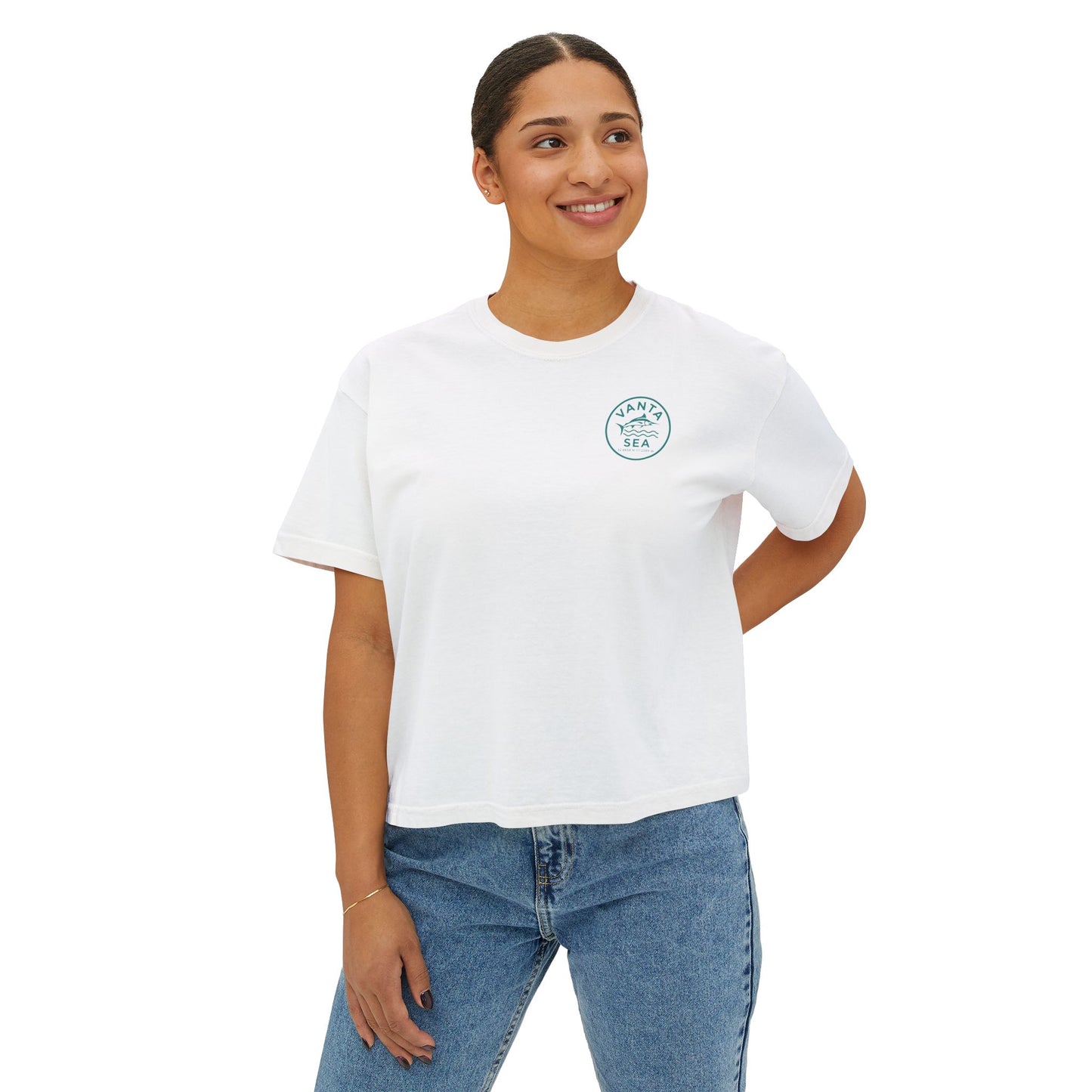 Vanta Sea Boxy Tee — Women's Crop T-Shirt