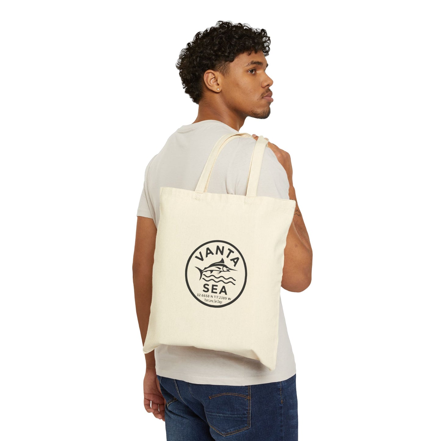Vanta Sea Canvas Tote Bag – Nautical Fisherman Beach Market Bag