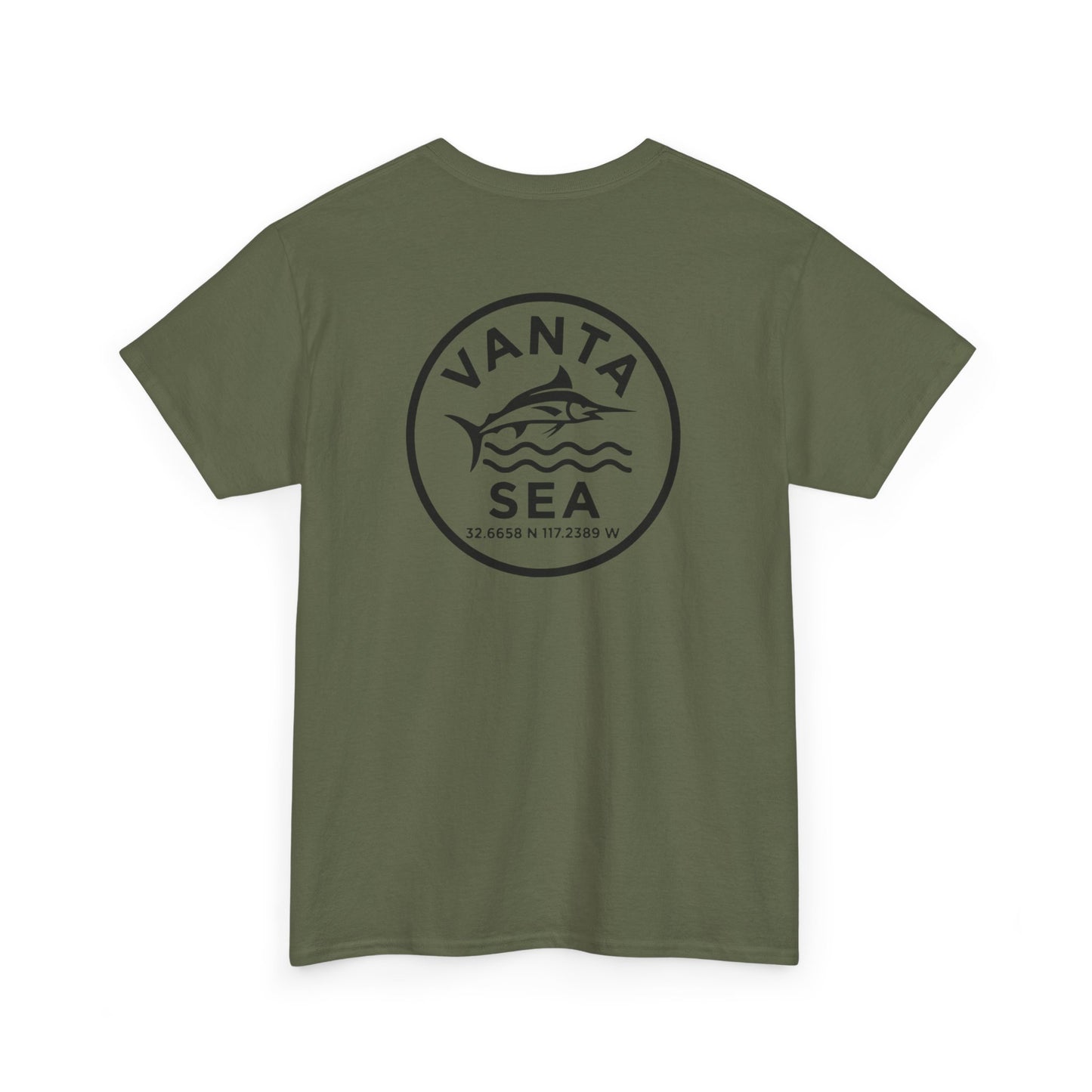 Vanta Sea Logo T-Shirt | Ocean Wave Badge Tee