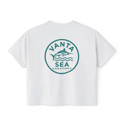 Vanta Sea Boxy Tee — Women's Crop T-Shirt