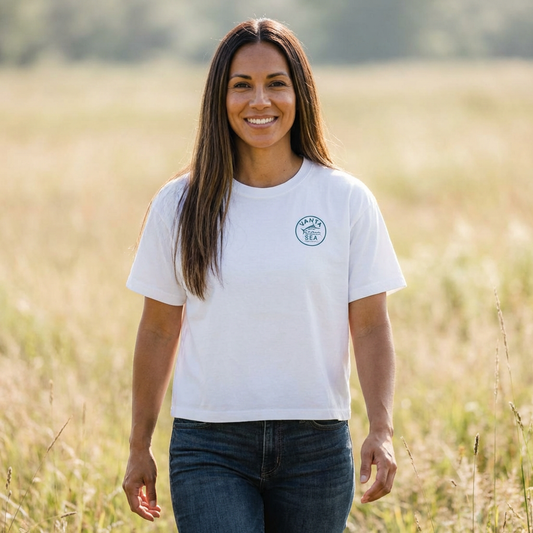 Vanta Sea Boxy Tee — Women's Crop T-Shirt