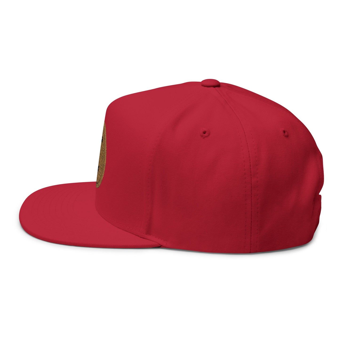 Vanta Sea Embroidered Flat Bill Cap — Palm Tree Cork Patch Snapback Hat
