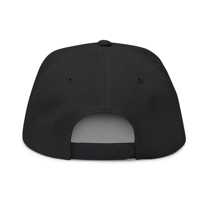 Vanta Sea Embroidered Flat Bill Cap — Palm Tree Cork Patch Snapback Hat