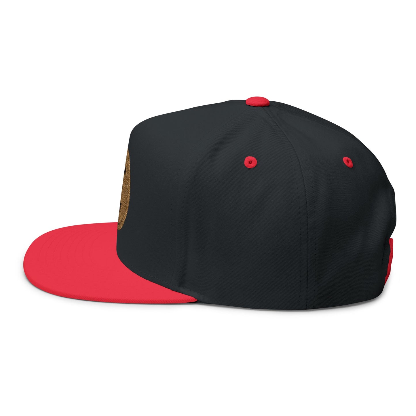 Vanta Sea Embroidered Flat Bill Cap — Palm Tree Cork Patch Snapback Hat