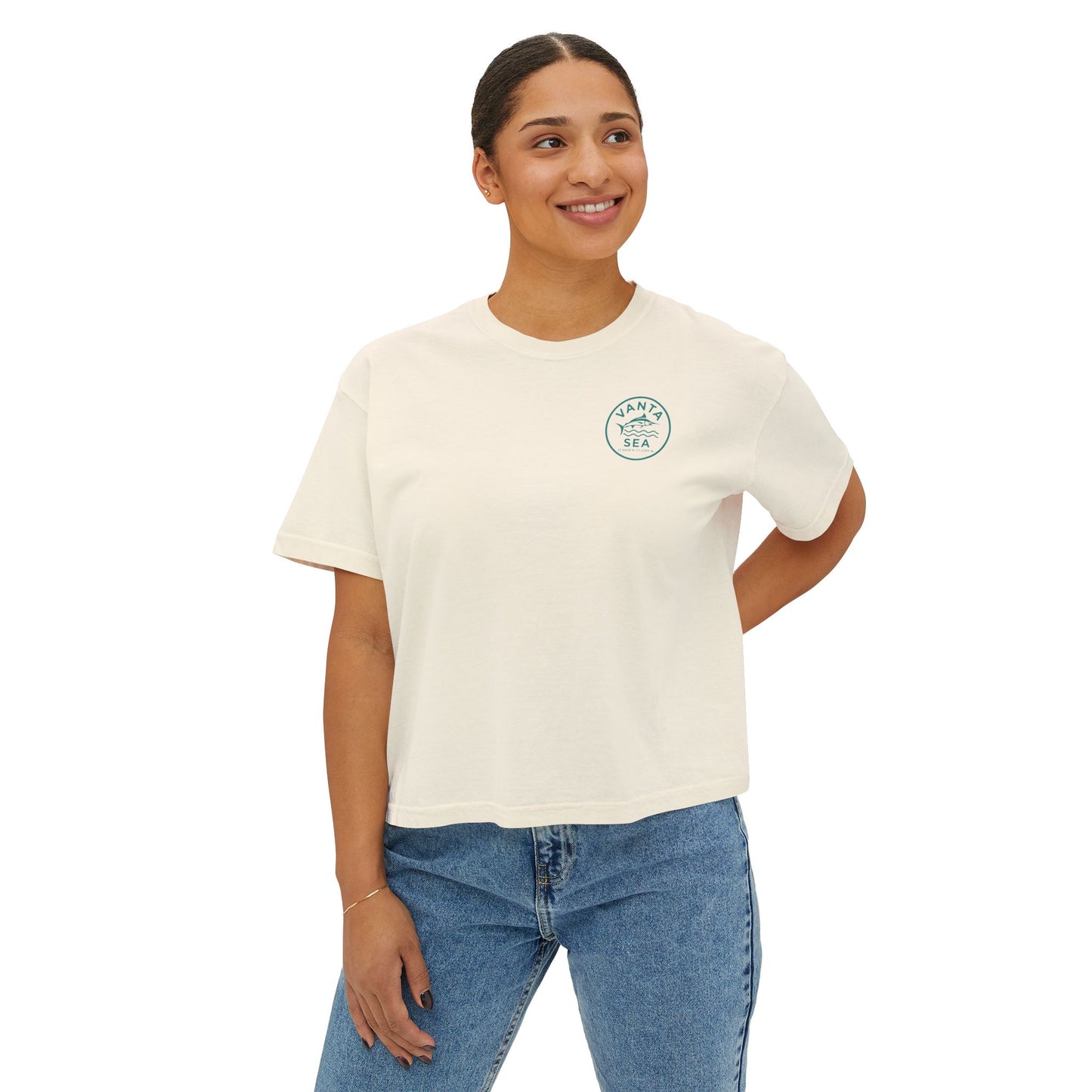 Vanta Sea Boxy Tee — Women's Crop T-Shirt