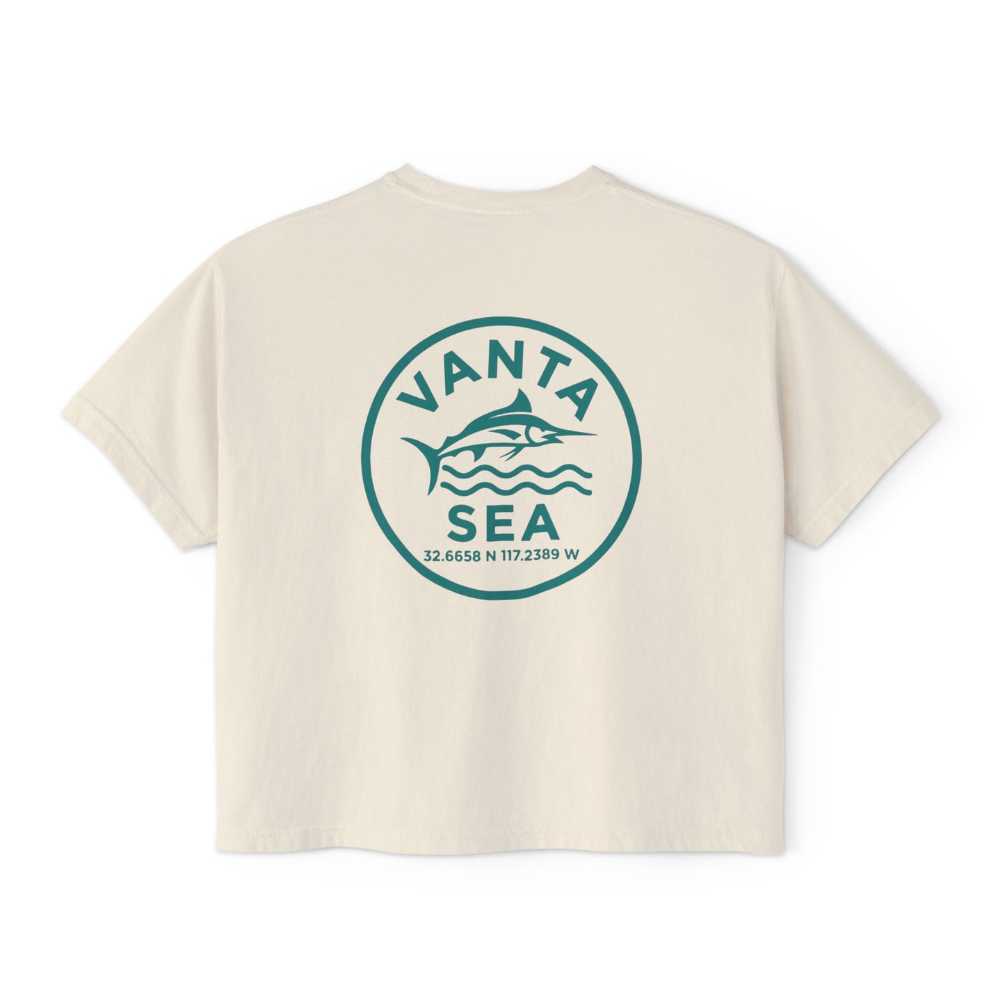 Vanta Sea Boxy Tee — Women's Crop T-Shirt