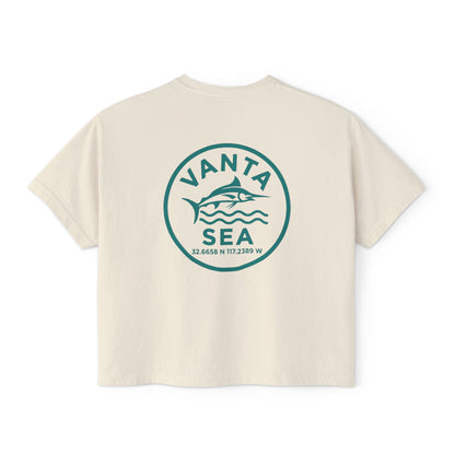 Vanta Sea Boxy Tee — Women's Crop T-Shirt
