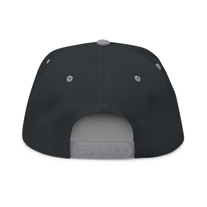 Vanta Sea Embroidered Flat Bill Cap — Palm Tree Cork Patch Snapback Hat