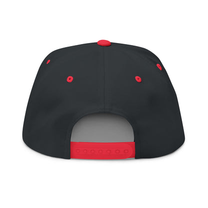 Vanta Sea Embroidered Flat Bill Cap — Palm Tree Cork Patch Snapback Hat
