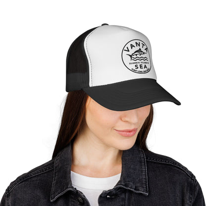 Vanta Sea Trucker Hat — Vintage Surf Logo Mesh Cap for Beach & Boating